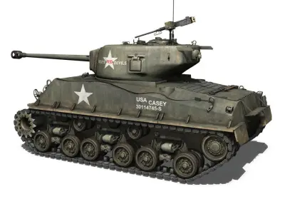 M4A3E8 Sherman - Easy Eight - Rice Red Devils  3D model