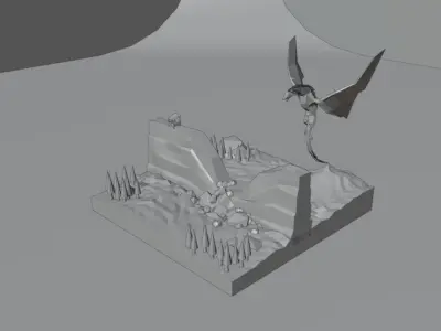 Isometric Dragon  Low-poly 3D model