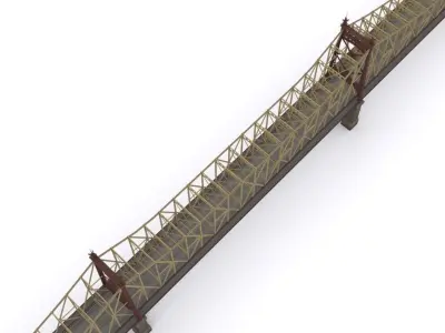 Queensboro Bridge Low-poly 3D model