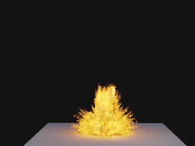 Dirt Explosion Simulation Smoke OpenVDB Low-poly 3D model