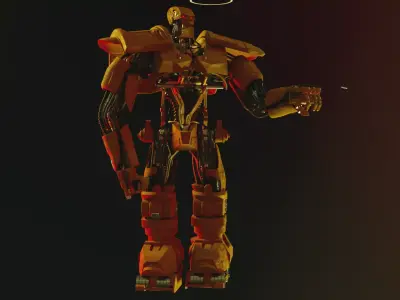 ABC WARRIOR   judge dredd Low-poly 3D model