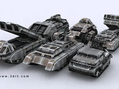 Sci-Fi Forces megapack Low-poly 3D model