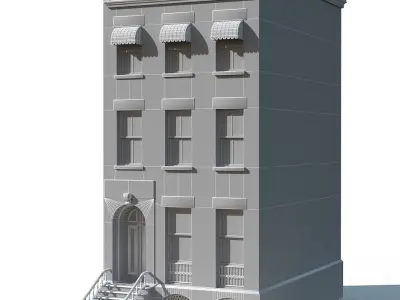 New York Brownstone townhouse 3D model