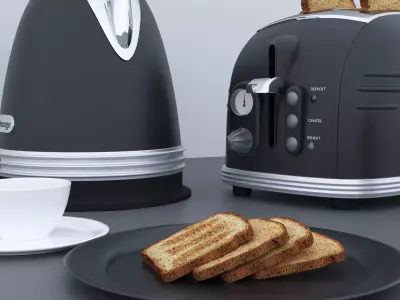 Scandi Home Breakfast Set Free 3D model