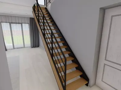 Stairs staircase in house Free 3D model