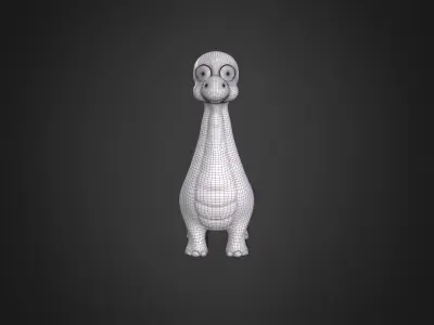 Asset - Cartoons - Dinosaurus Brontosaurus Rigged 3D model
