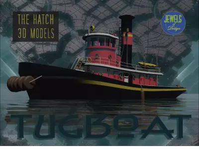 Old tugboat 3D model