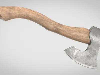 Camping Axe Low-poly 3D model
