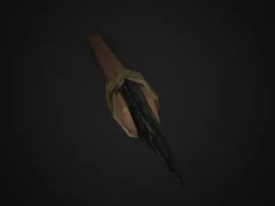 Stone Spear Ancient Weapon Low Poly Free low-poly 3D model