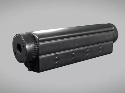 Heckler Koch MK23 Phase 1 OHWS Silencer only Low-poly 3D model