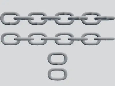 Old chain Low-poly 3D model