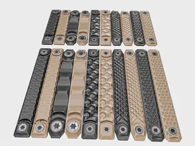 RailScales M-LOK Railcovers  Pack Low-poly 3D model