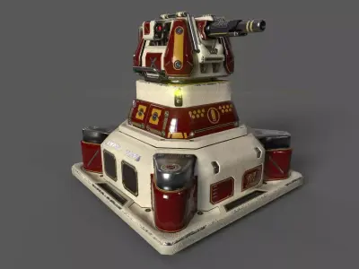 Small 50mm Cannon 3D model