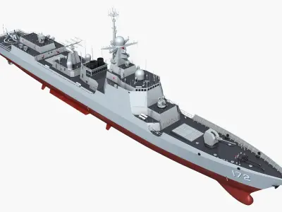 Chinese Navy Type 052D Destroyer 172 3D model