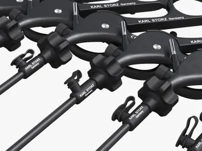 Laparoscopic Instruments Set 3D model