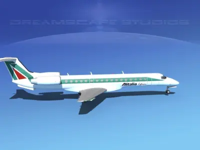 Embraer ERJ-145 Alitalia Express 3D model