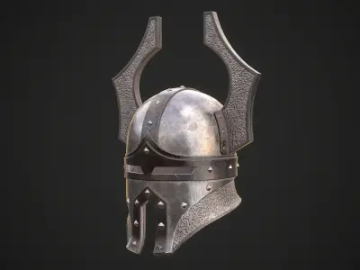 Knight Helmet 06 Low-poly 3D model