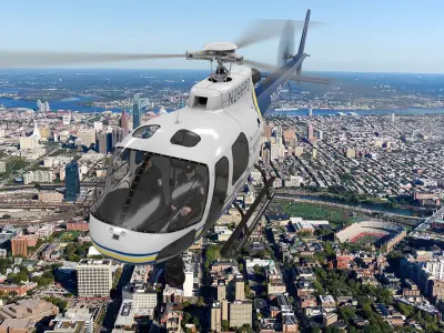 AS-350 Philadelphia Police Animated Low-poly 3D model