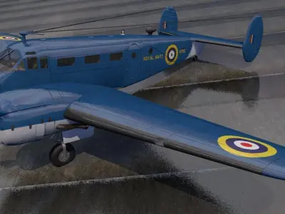 Beechcraft Model-18 C-45 Expeditor 3D model