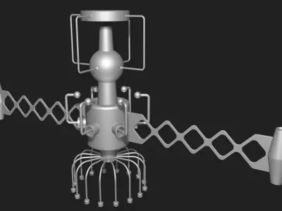 Alien satellite Sci Fi concept Free 3D model