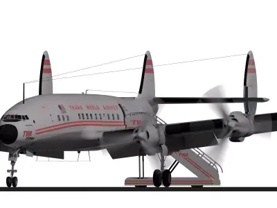 Lockheed-L 1649A Starliner 1957 3D model