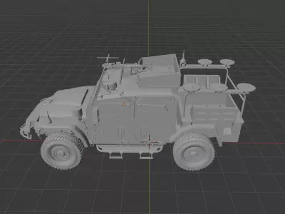 Husky TSV - British Armored Tactical Support Vehicle 3D print model
