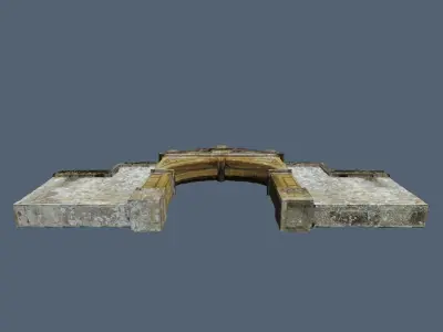 Stanway House Entrance Gate Low-poly 3D model