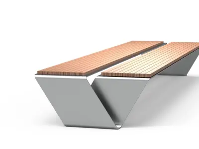 Outdoor Furniture bench 3D print model