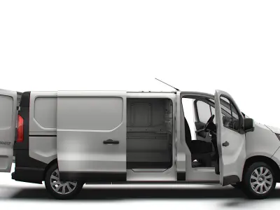 Renault Trafic L2H1 HQ Interior 2023 3D model