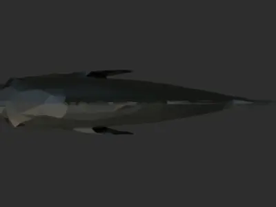 Low Poly Black Rockfish Low-poly 3D model