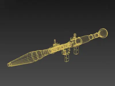 RPG-7 game ready military weapon Free low-poly 3D model