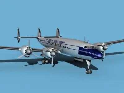 Lockheed L1649 Star Liner Pan Am 1 3D model