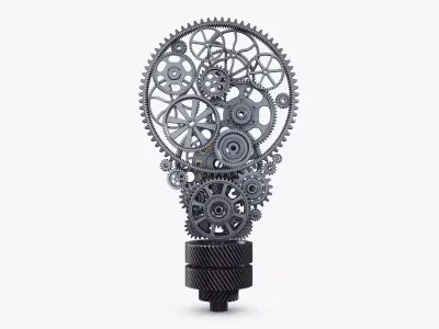 Light Bulb With Gears M 1 3D model