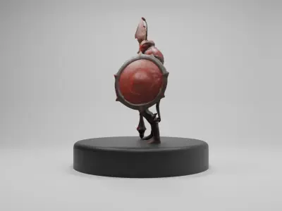 Ant Warrior 3D Model Unique Game Ready Fantasy Character Low-poly 3D model