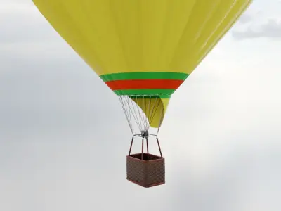 Hot Air Balloon  Low-poly 3D model