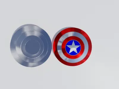Captain America Shield 3D Model Free low-poly 3D model