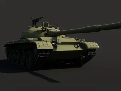 T-62 Game Ready Low-poly 3D model