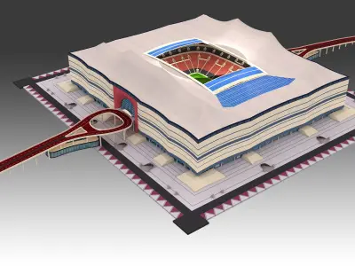 Al Bayt Stadium Qatar 3D model