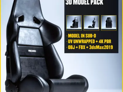RECARO A8 Low-poly 3D model