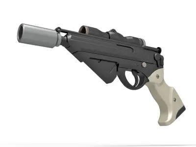 Blaster pistol Night Sniper X-8 from Star Wars 3D model