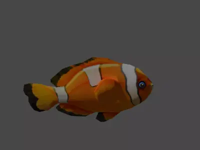 ANIMATED TROPIC FISH Low-poly 3D model