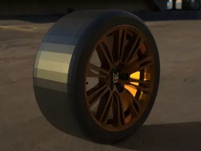 BUGGATI TYRE Free low-poly 3D model