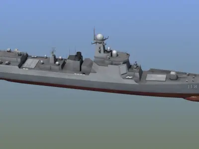 Chinese DDG 052D Destroyer 3D model