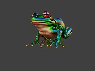 Frog Animal Low-poly 3D model