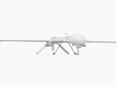 General Atomics MQ-1 Predator UAV Drone 3D model