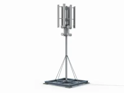 Telecommunication Cell Tower 3 3D model