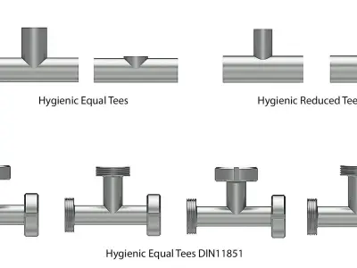 DIN FOOD AND PHARMA - VALVES AND FITTINGS - STEP 3D model