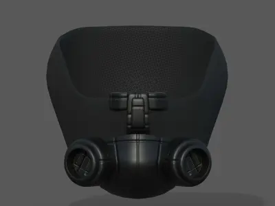 Gas mask helmet 3d model military combat fantasy Low-poly 3D model