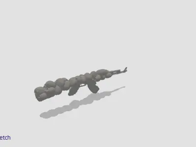 ak skull skin 3D model