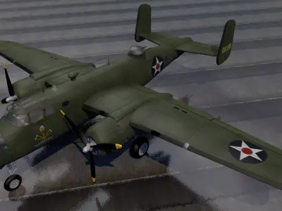 North American B-25B Mitchell 3D model